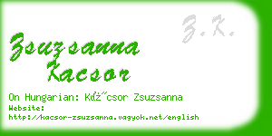 zsuzsanna kacsor business card